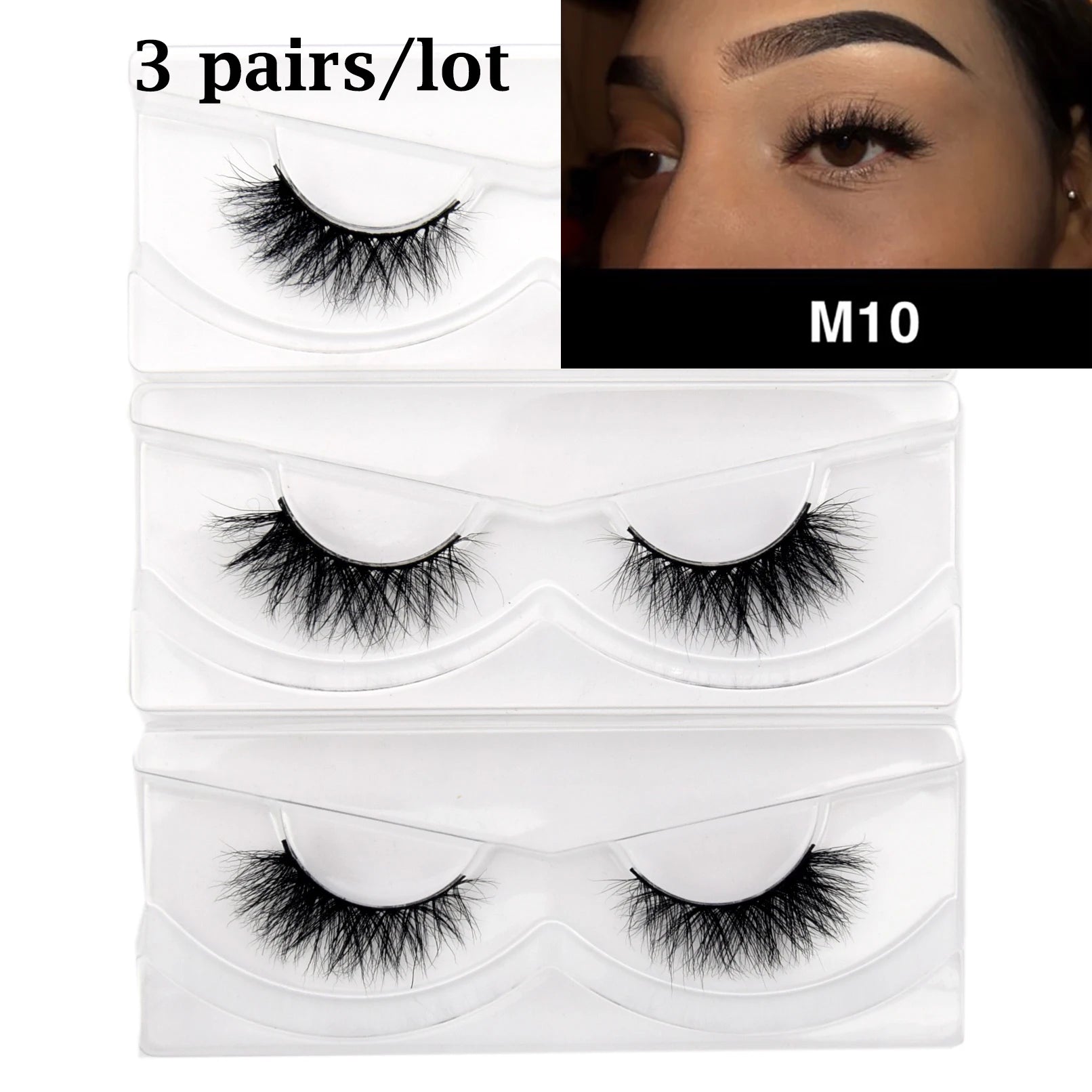Visofree Eyelashes 3D Mink Lashes Soft Natural Handmade Cruelty Free Mink Eyelashes Lightweight  Full Strip Cilios Posticos D23