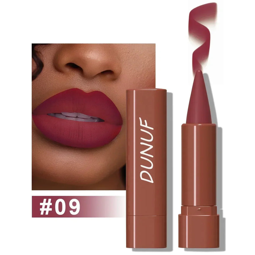 9 Colors Gradient Lip Liner Matte Black Brown Velvet Lipstick Waterproof Non Sticky Contouring Tint Lipliner Crayon Lip Makeup