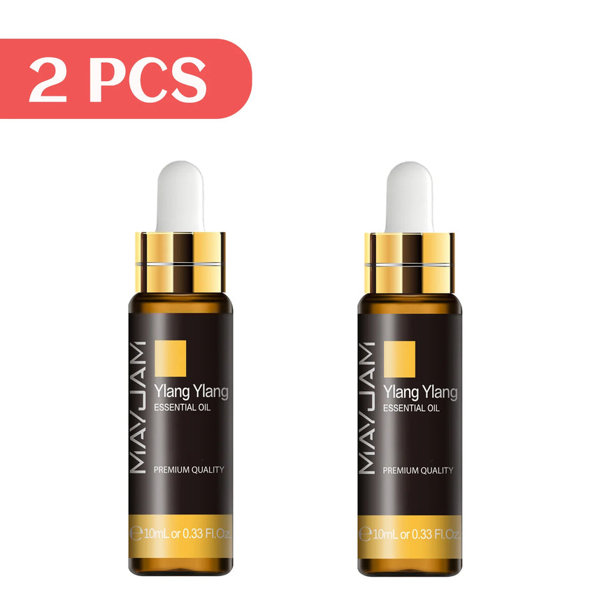MAYJAM 2pcs Pure Essential Oils with Dropper Sweet Orange Lavender Jasmine Eucalyptus Vanilla Sandalwood Cajeput Vetiver Sage