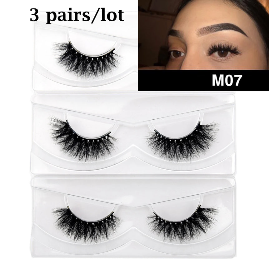 Visofree Eyelashes 3D Mink Lashes Soft Natural Handmade Cruelty Free Mink Eyelashes Lightweight  Full Strip Cilios Posticos D23