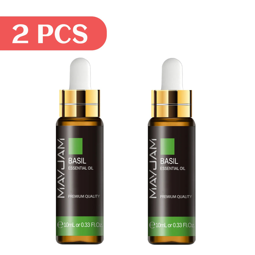 MAYJAM 2pcs Pure Essential Oils with Dropper Sweet Orange Lavender Jasmine Eucalyptus Vanilla Sandalwood Cajeput Vetiver Sage