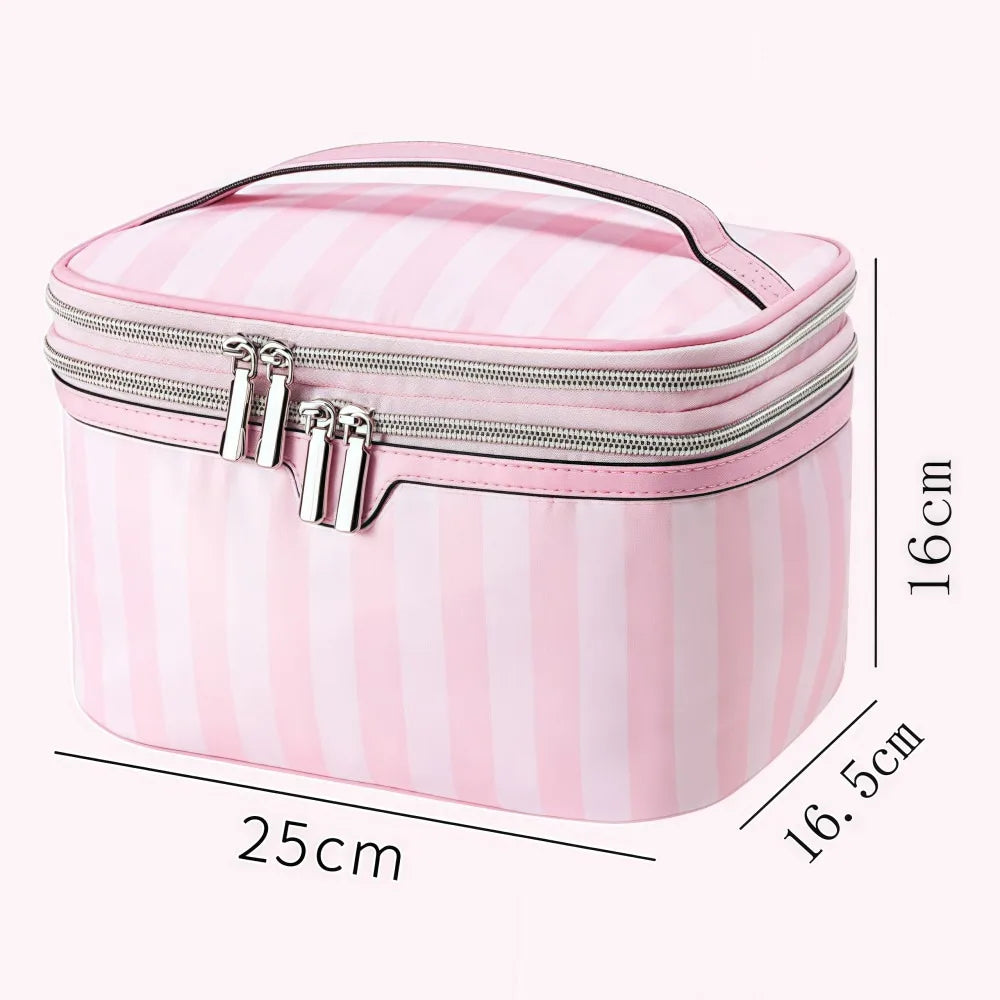 Large Capacity Handheld Makeup Bag Portable Oxford Cloth Cosmetic Storage Bag Travel Design Minimalist Style Wash Bags