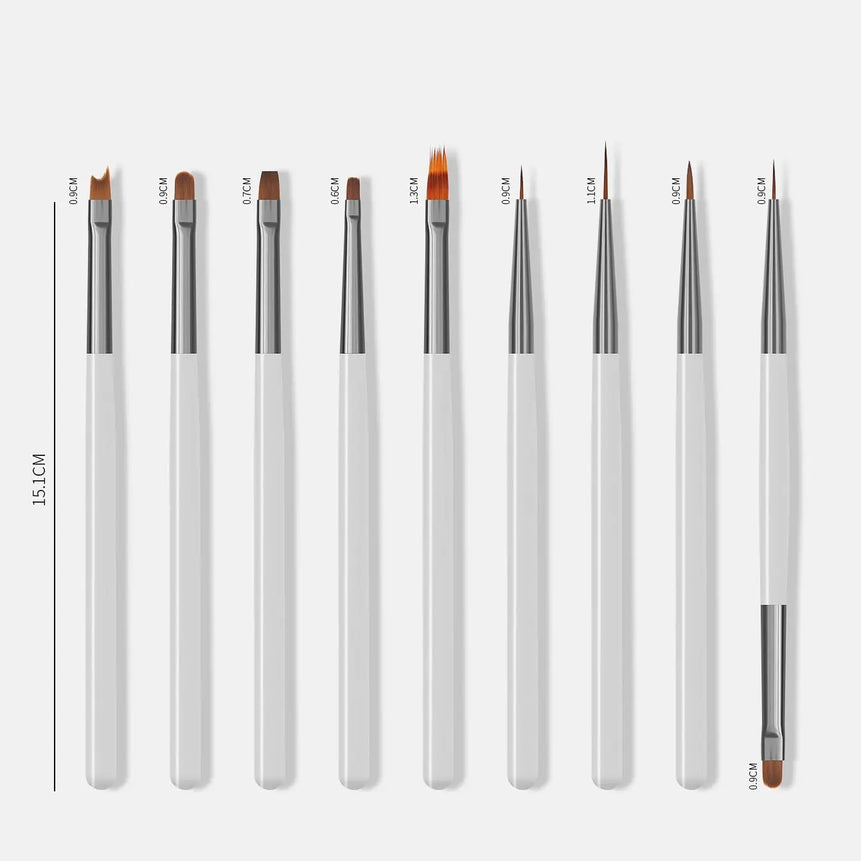 Nail Art Brushes Set, 14pcs Nail Design Painting Brushes, Professional Nail Art Design Brushes, Nail Fine Liner Brushes