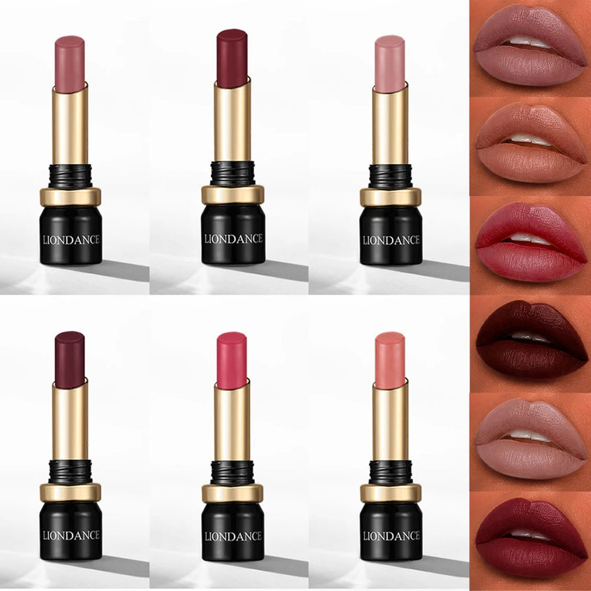 Velvet Mist Flower Lipstick High Pigment Long Lasting Matte Lip Gloss Dark Rich Colors Waterproof Creamy Smooth Lips Makeup