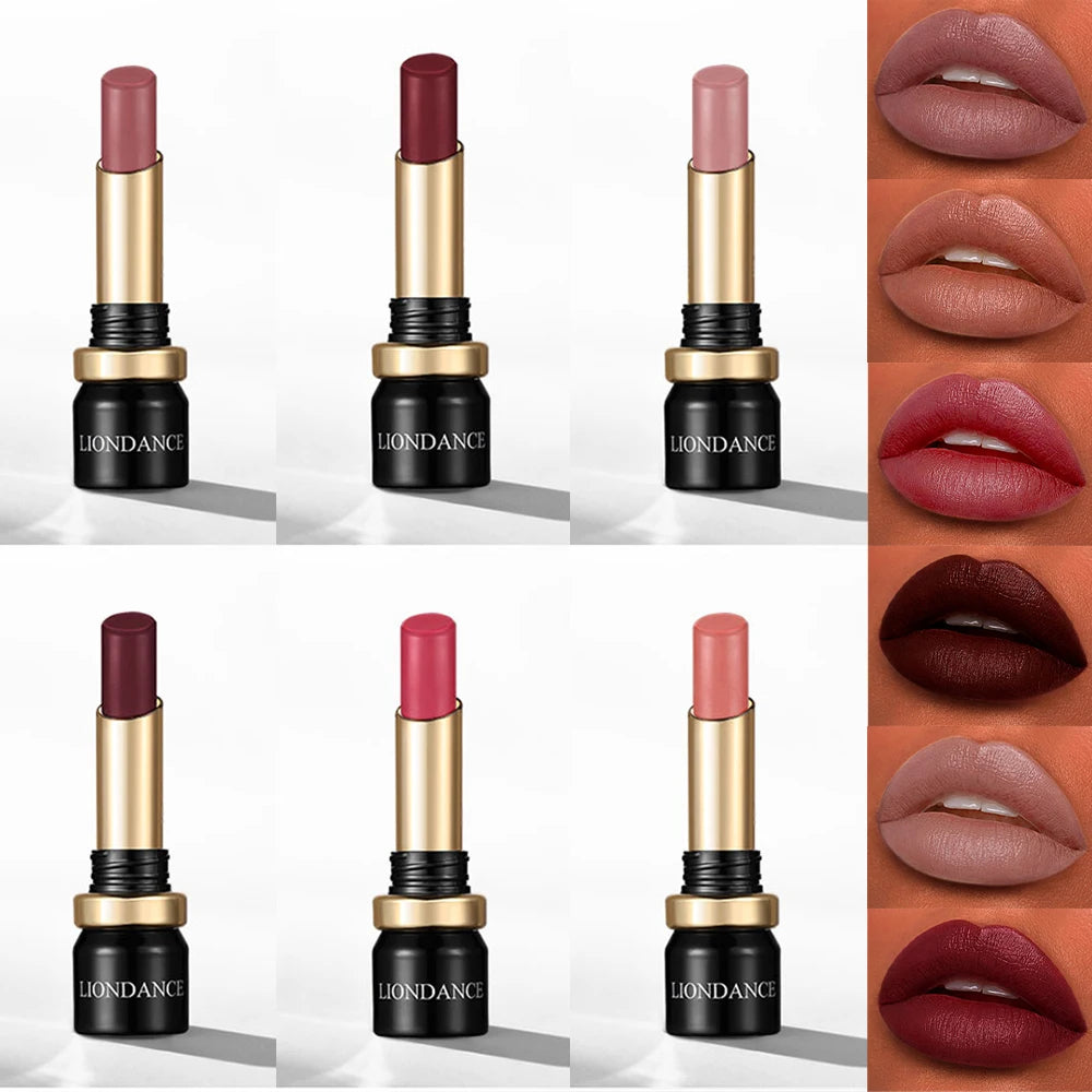 Velvet Mist Flower Lipstick High Pigment Long Lasting Matte Lip Gloss Dark Rich Colors Waterproof Creamy Smooth Lips Makeup