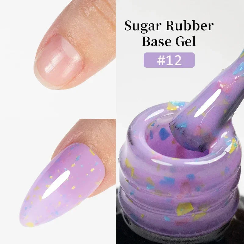 AWStorG  Fiber Rubber Base Gel For Nails UV Gel Polish Semi Permanent Repair Fix Crack Nail Rubber Base Gel Strengthener 15ml