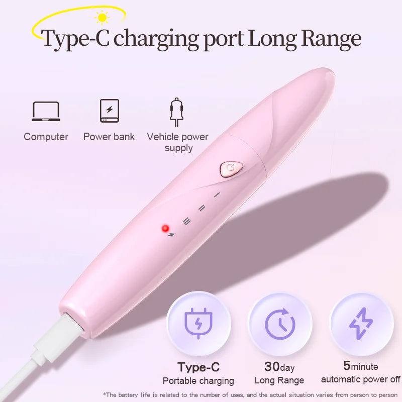 Heated Eyelash Curler 3-Level Adjustable Temperature Rapid Heated Type C Rechargeable Safe Anti-Burn Eye Lash Comb Teeth Design
