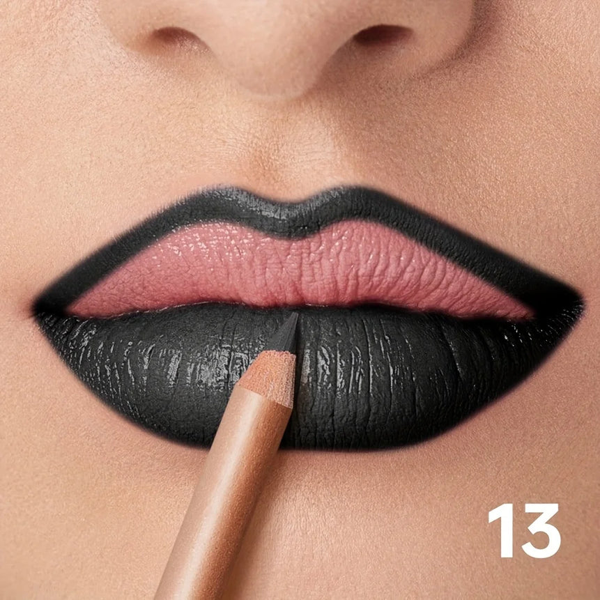 Matte Lip Liner Pencil Nude, Long-Lasting Waterproof, Smudge-Proof, Precise Outline, Smooth Creamy Formula