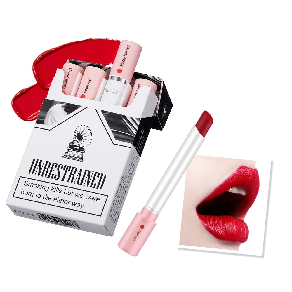 4 Colors Makeup Lipstick Cosmetics Lipstick Set Lip Tint Lip Gloss Waterproof Maquillaje Matte Long Lasting Make Up Pomade Kits