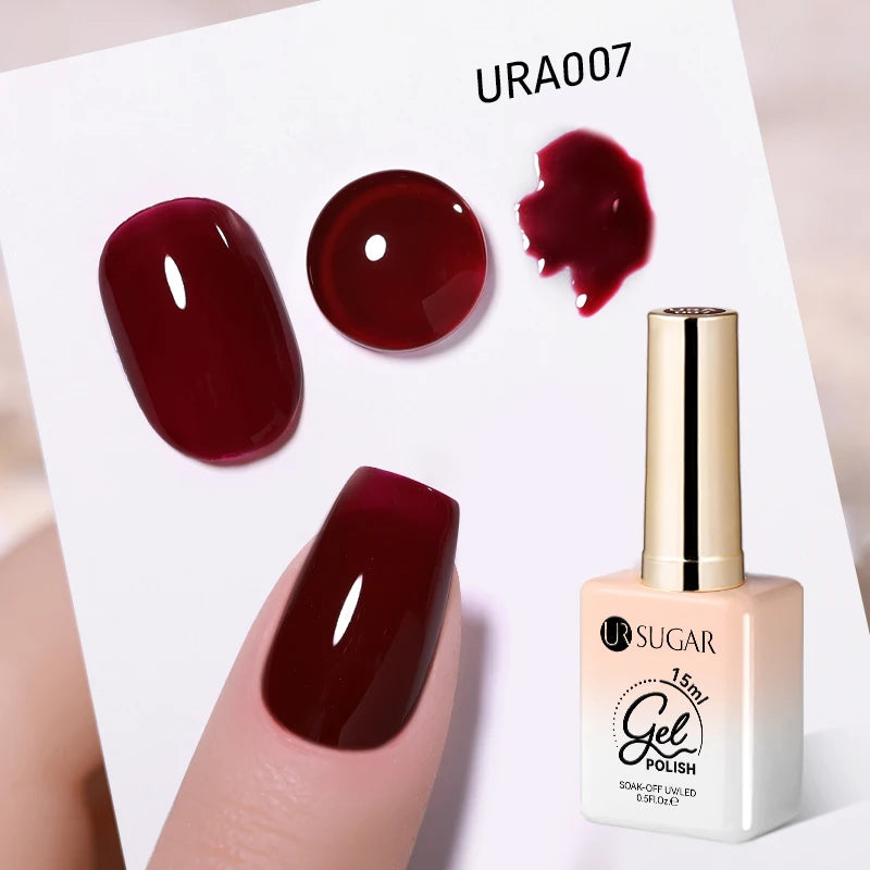 UR SUGAR 15ml No Wipe Top Base Gel Nail Gel Polish Matte Top Coat Enhancer Varnish Semi Permanent Soak Off UV LED Nail Art