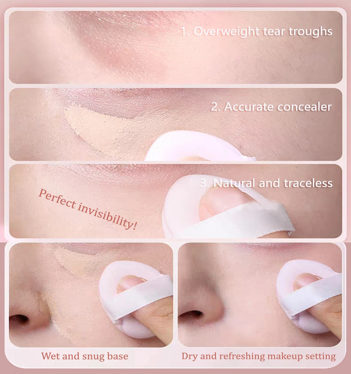 Mini Finger Puff Small Air Cushion Powder Sponge For Face Concealer Bb Cream Sponge Puff Makeup Tool Wet And Dry Use Powder Puff