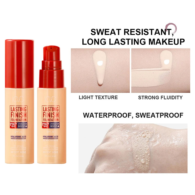 Liquid Foundation Effective Concealer Waterproof Sweat-resistant Delicate Makeup Cover Dark Circles Professional Cosmetics