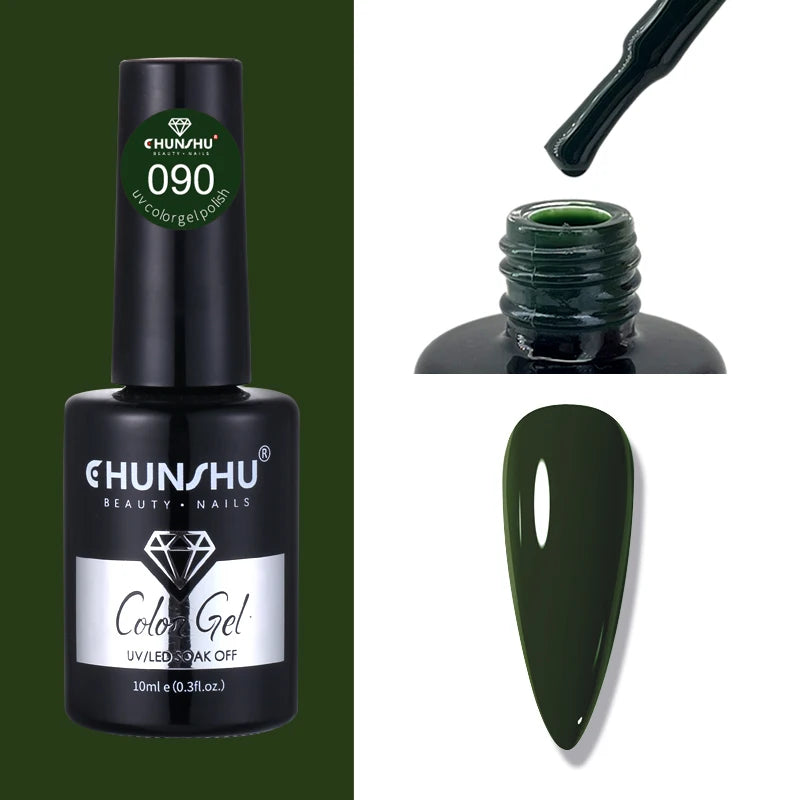 CHUNSHU 10ml Gel Nail Polish Soak Off Semi-Permanent Varnish Professional Salon UV LED Nails Art Gel No Smell All Seasons Colors