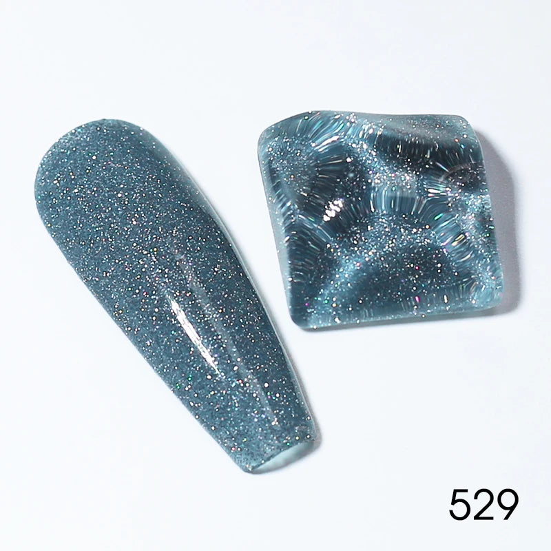 Clou Beaute Glitter Gel Nail Varnishes Winter Color Sparkling Sequins Soak Off UV LED Varnish Nail Art Decoration Base Top Coat