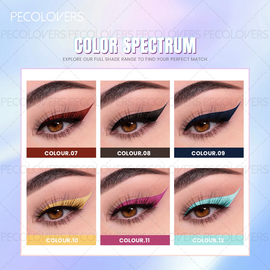 1PC Colorful Liquid Eyeliner, Waterproof, Precise Line, High Color Payoff, Quick Drying, Perfect for Christmas and Holiday Party