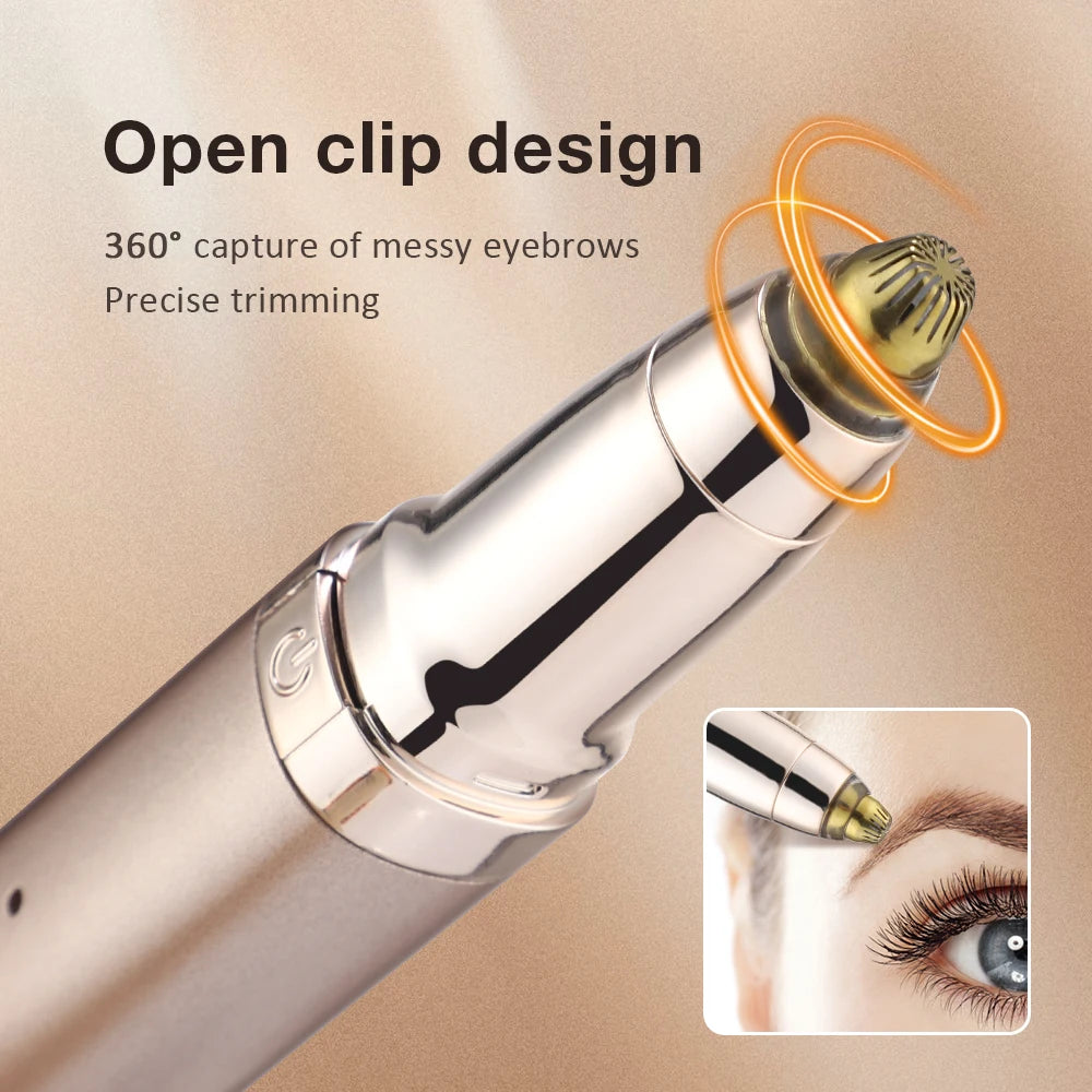 2-IN-1 Eyelash Curler USB Rechargeable Heated Eyelash Curling Clip Mascara Help Lifting Of Eyelash Eyebrow Trimmer Hair Shaver