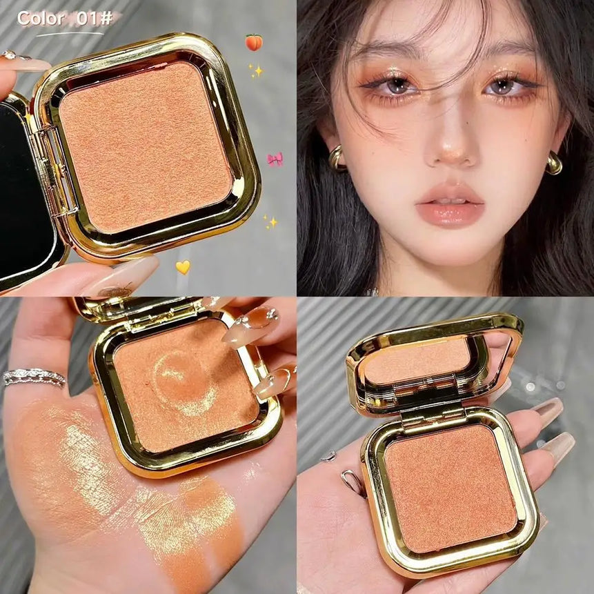 Peach Kiss 3D blush cream rouge Matte pearlescent Blusher Natural and lasting Color rendering Facial contour eyeshadow