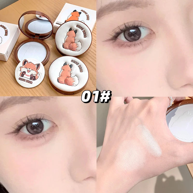 Gege Bear Light Face Large Volume Setting Powder Cute Matte Matte Setting Makeup Long-lasting Lightweight Setting Powder