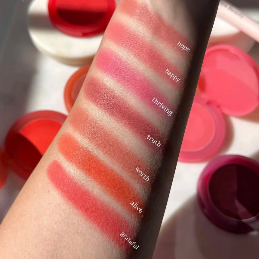 Original Rare Beauty Soft Pinch Matte Bouncy Blush Moisturizing Lasting HOPE HAPPY ALIVE GRATEFUL Monochrome Rouge Blush Plate