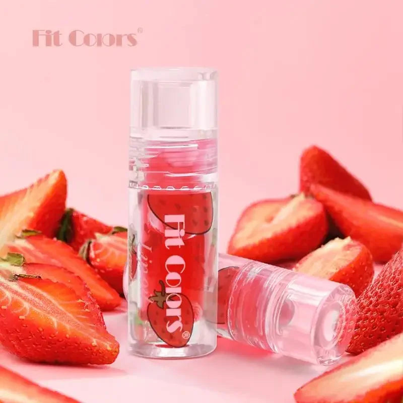 Hyaluronic Acid Lip Oil Plumping Gloss With Fruit Formula Hydrates Fades Lines For Lasting Mirror Effect Transparent Care
