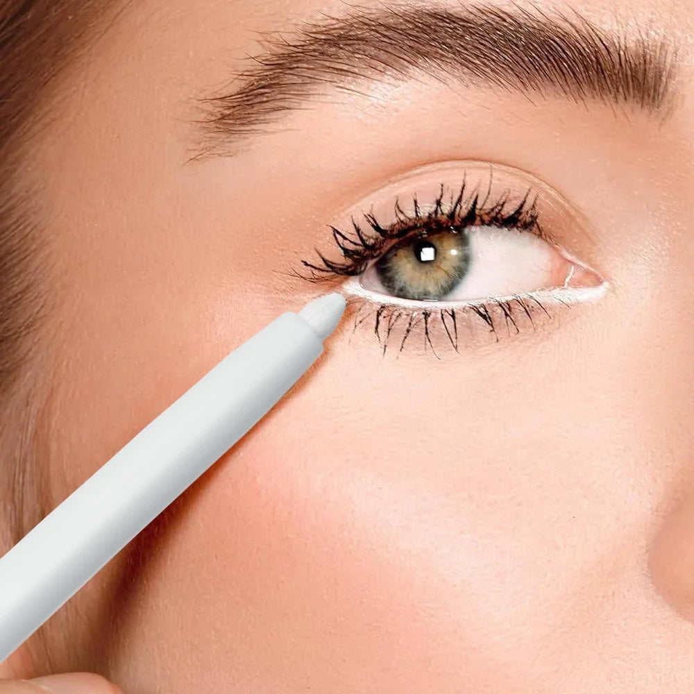 Waterproof Gel Eyeliner, No Smudge, Long-Lasting and Smooth, White - Women's Eye Makeup