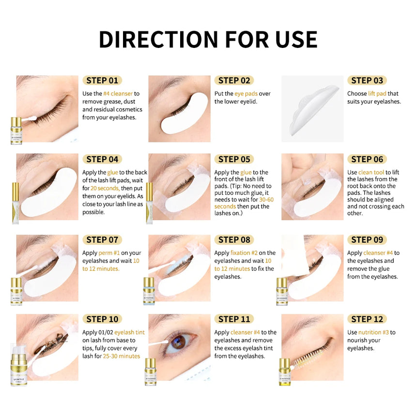Semi Permanent Lash Lift Kit Brow Lamination Tinting Professional Eyelash Perm Enhancing Dye Makeup Beauty Essential