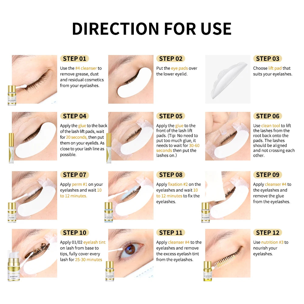 Semi Permanent Lash Lift Kit Brow Lamination Tinting Professional Eyelash Perm Enhancing Dye Makeup Beauty Essential