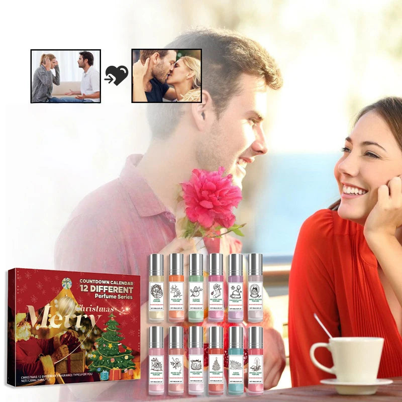 Christmas Perfume Gift Set 12pcs Different Scents Pheromone Eau De Toilette Long-lasting Christmas Gift For Friends Perfume Gift
