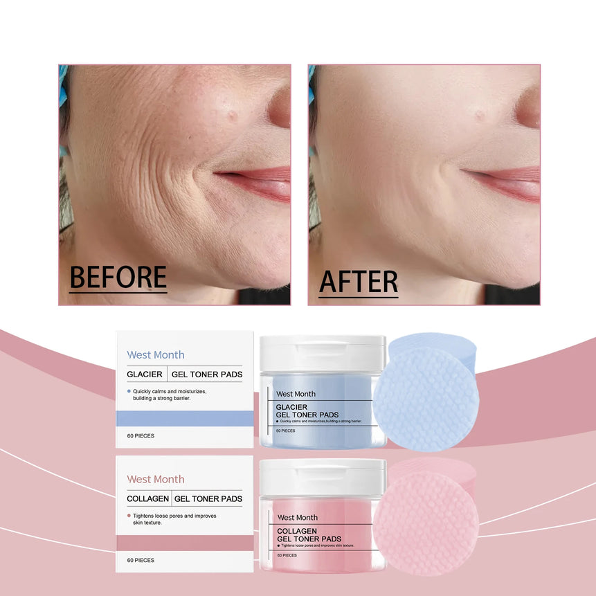 WEST MONTH Winter Collagen Gel Toner Pads Provide Deep Moisturizing  Comfortable Feeling Enhance Skin Elasticity Firming Effect