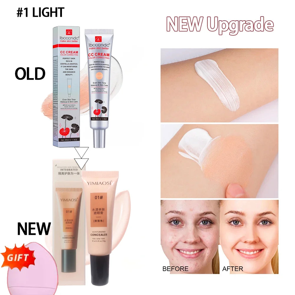 Multi-Purpose Glow Foundation Cream, Lightweight, Waterproof, Long-Lasting, Skin Types