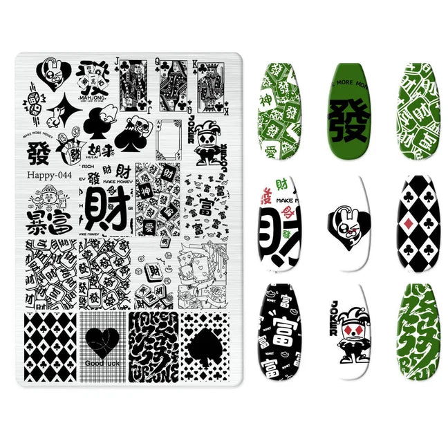 Maple Leaf Nail Stamping Plates Autumn Winter Leaves Design Polish Stencil Nail Printing Stamp Image Manicure Mold Stencil Tool