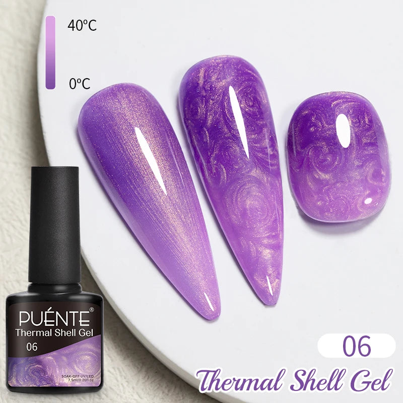 PUENTE Sparkle Platinum Gel Nail Polish 5ML Shiny Gold Silver Glitter Painting Gel Drawing Semi Permanent Varnish For Manicure