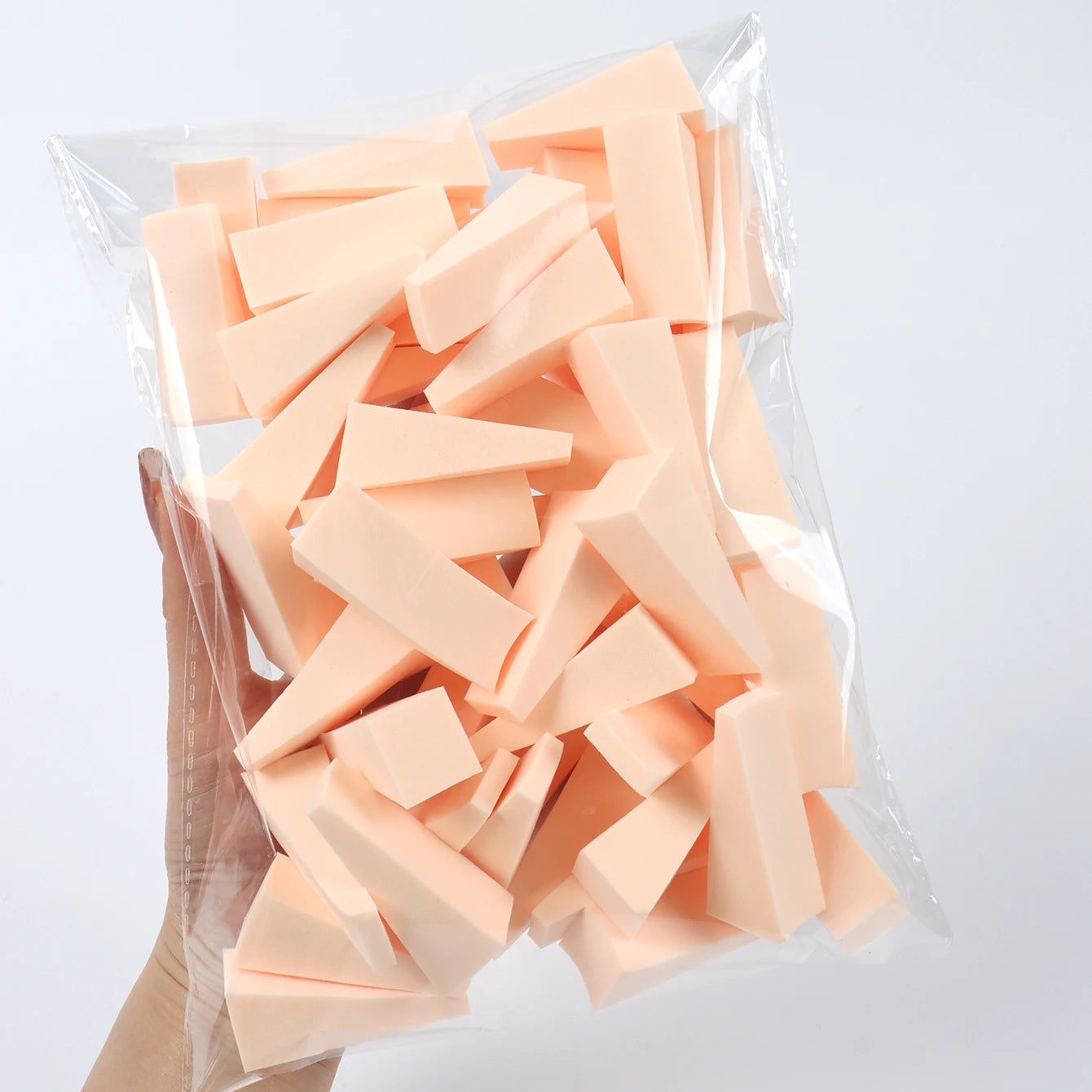 50 Pieces of Random Color Facial Curve Mixed Makeup Sponge, Latex-Free, Small Wedge-Shaped Smooth Application Beauty Sponge Applicator