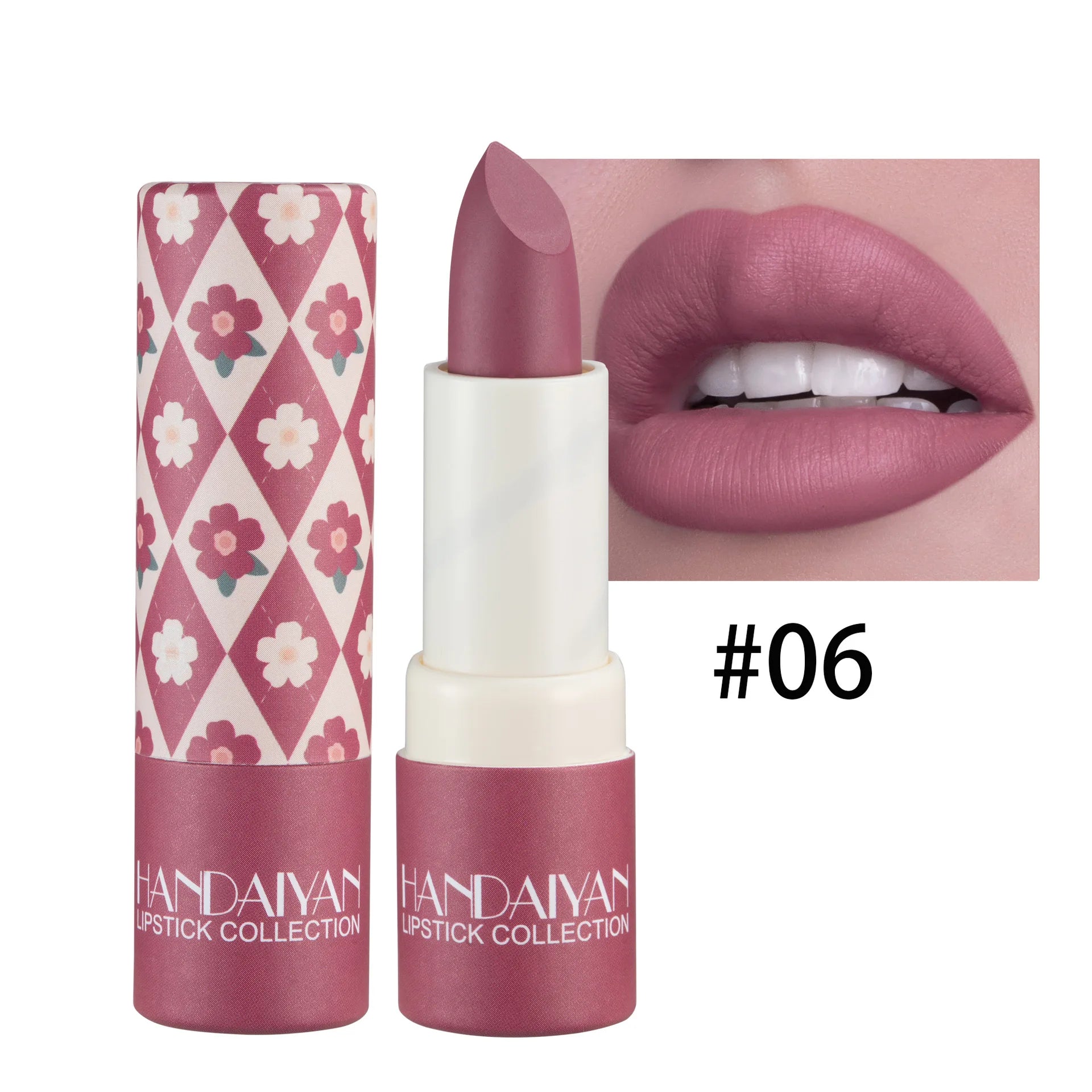 8 Colors Velvet Finish Lipstick Waterproof Long Lasting Moisturizing Non Stick Cup Nude Pink Red Lip Makeup Cosmetics
