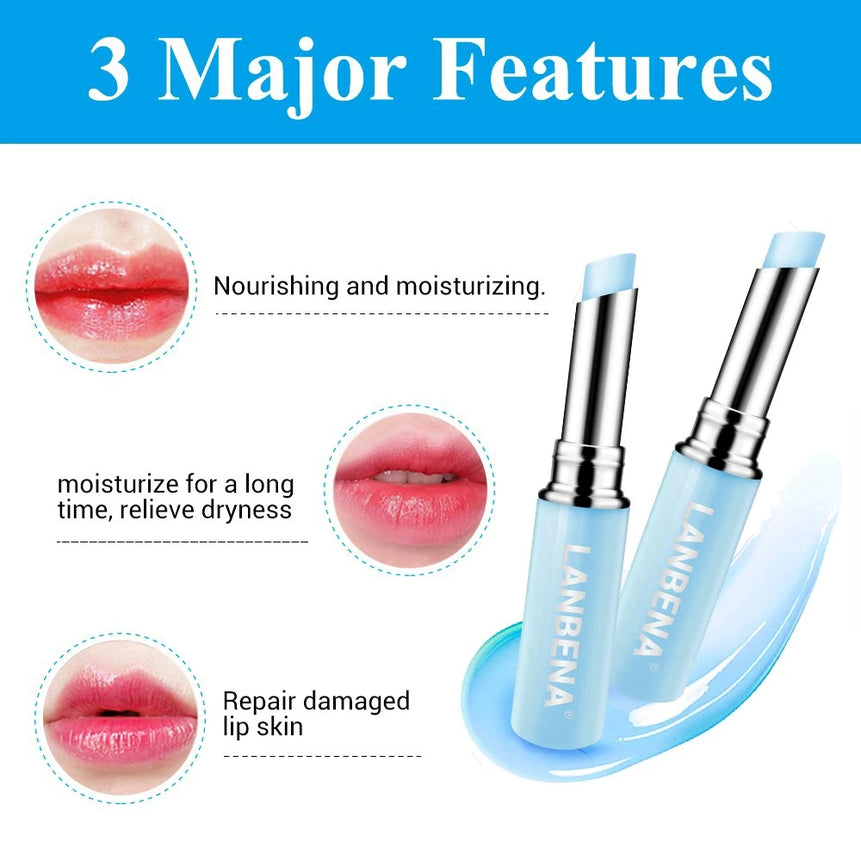 LANBENA Hyaluronic Acid Lip Balm Lip Plumper Moisturizing Reduce Fine Lines Long-lasting Hydration Protecting Dry Lip