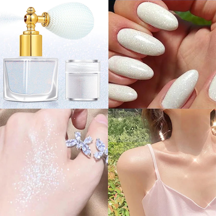 Body Glitter Spray Glow in The Dark Party Makeup Hair Glitter Extra Fine Face Shimmer Powder for Festival Glow Party Halloween