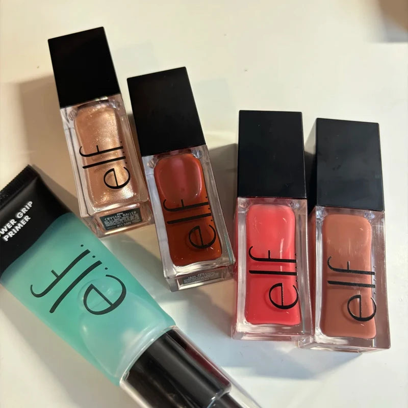 Elf Cosmetics Makeup Set Setting Spray New Shade Foundation Lip Glaze Fine Glitter Lip Oil Enlarged Version of Pre-makeup Gel