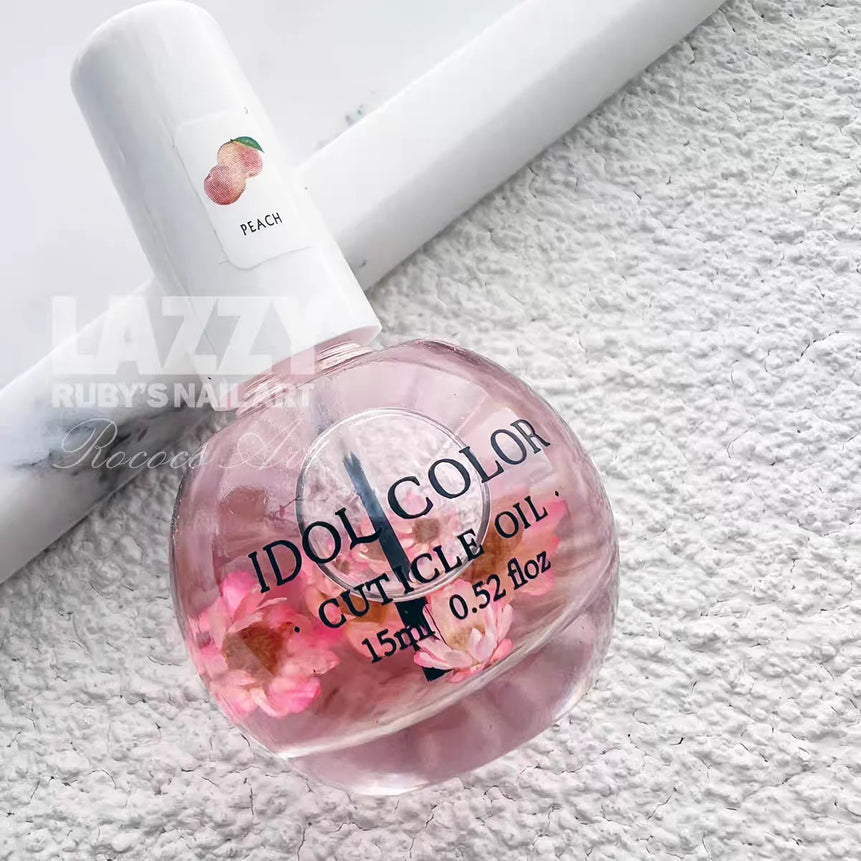 15ml Peach Nail Nutrition Oil Fruit Flower 8 Smells Nutritional Treatment Nail Cuticle Revitalizer Oil Nourish Skin -Winter Need