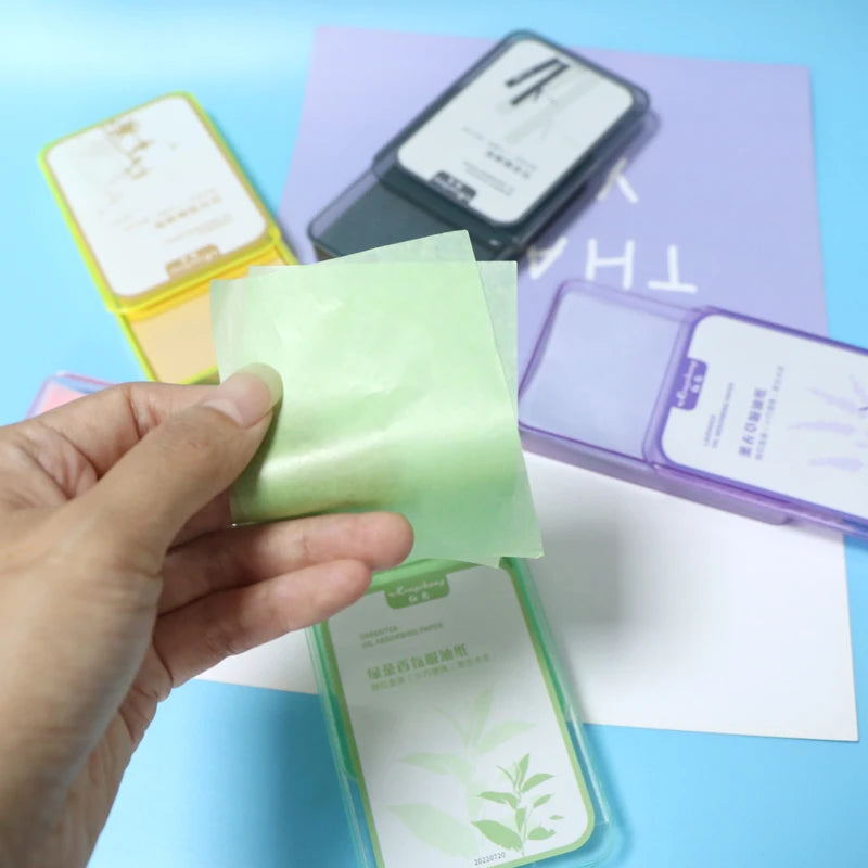 300PCS/Box Face Paper Absorbent Oil Control Face Cleanser Wipes Makeup Cleansing Oil Blotting Sheets Oil Absorbing Paper Tissues