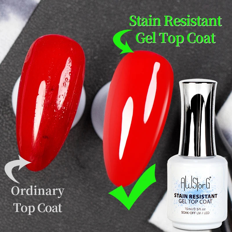 AWStorG  Fiber Rubber Base Gel For Nails UV Gel Polish Semi Permanent Repair Fix Crack Nail Rubber Base Gel Strengthener 15ml