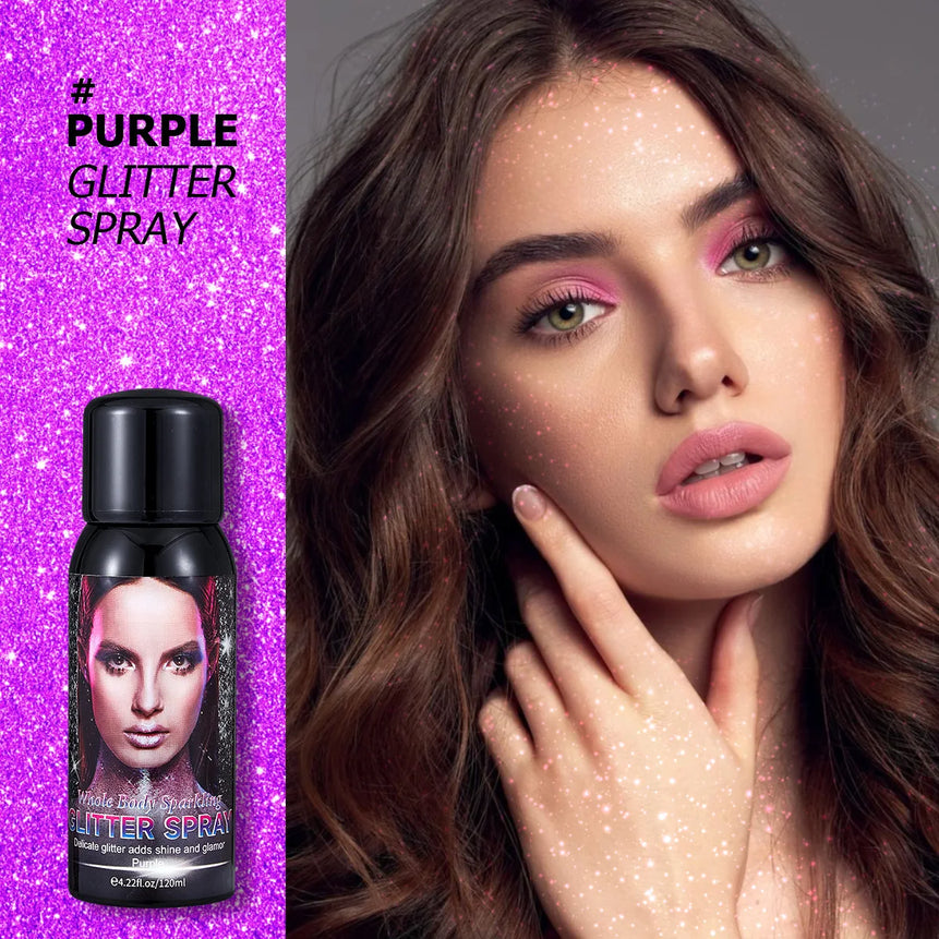 Glitter Spray Body Highlight Clavicle Glitter Spray Grooming Brightening Spray Face and Body Makeup