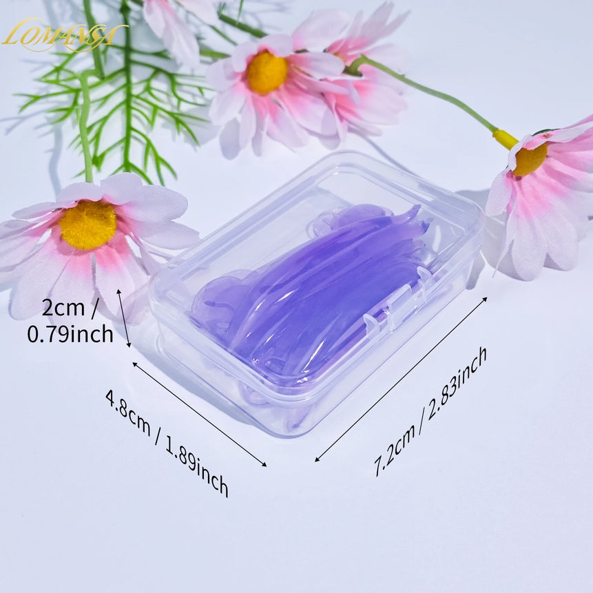 Lomansa 5 Pairs L Curl Silicone Eyelash Perm Pads Sticky Lashes Rod Shield Lifting 3D Eyelash Curler Accessories Makeup Tools
