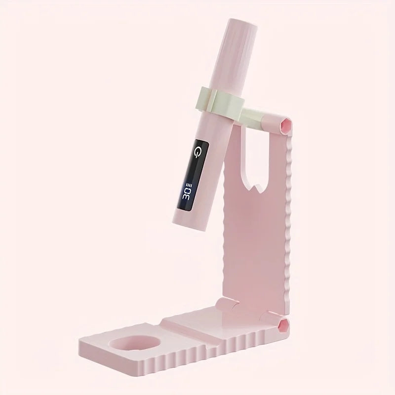 Handheld Nail Light Mini LED Nail Lamp For Gel Nails With Stand & LCD Screen Control 2 levels Adjustable For Fast Curing