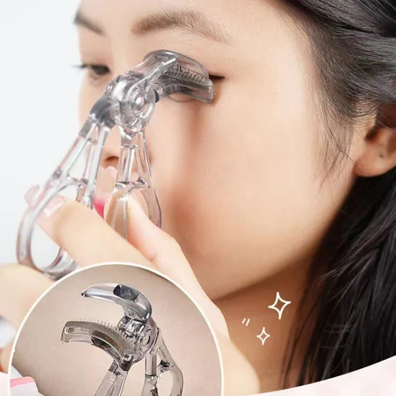 Toothed Comb Wide-angle Eyelash Curler Plastic Handle Home Portable Sunflower Eyelash Curler Quick Natural Curling Long Lasting