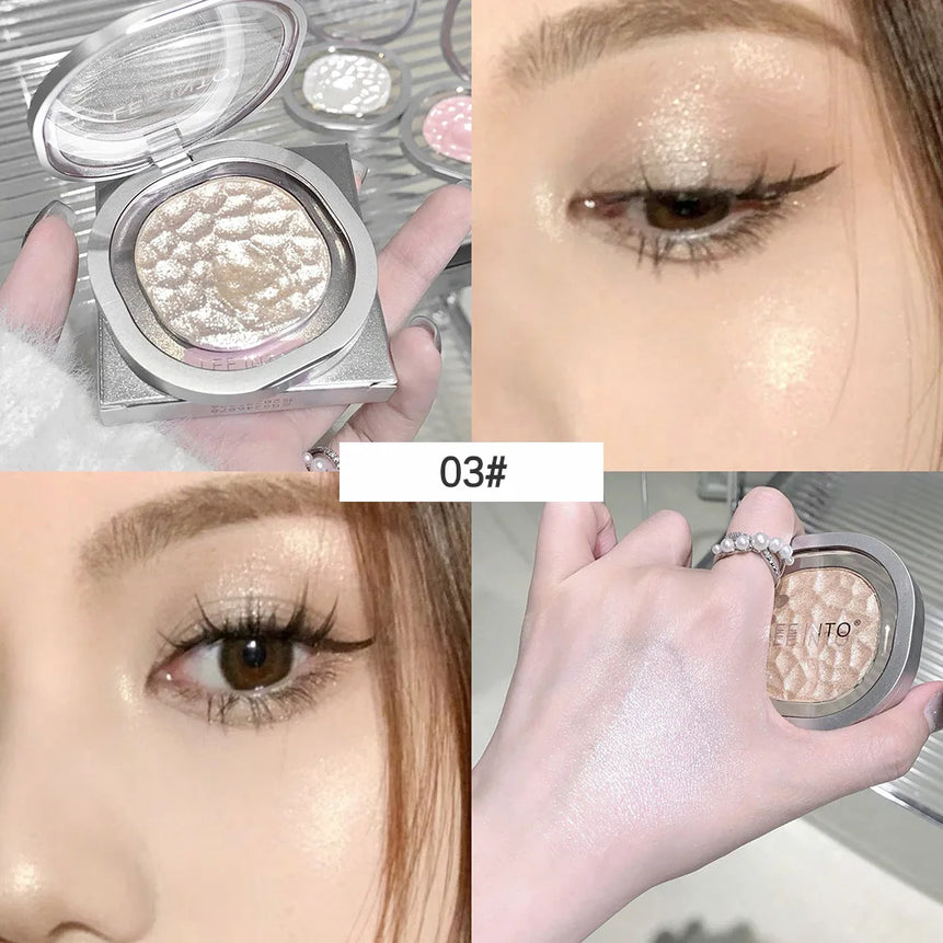 Highlighting Powder Pearlescent Fine Mashed Soft Texture LEEINTO Non-flying Powder Brightening Long-lasting Highlighter Palette