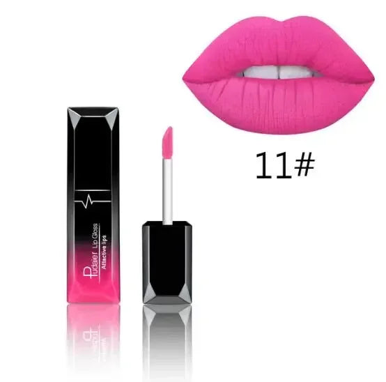 Matte Lips Makeup Waterproof lipgloss  Velvet liquid matte lipstick Long Lasting  Nude Lip Gloss Cosmetics P1201#