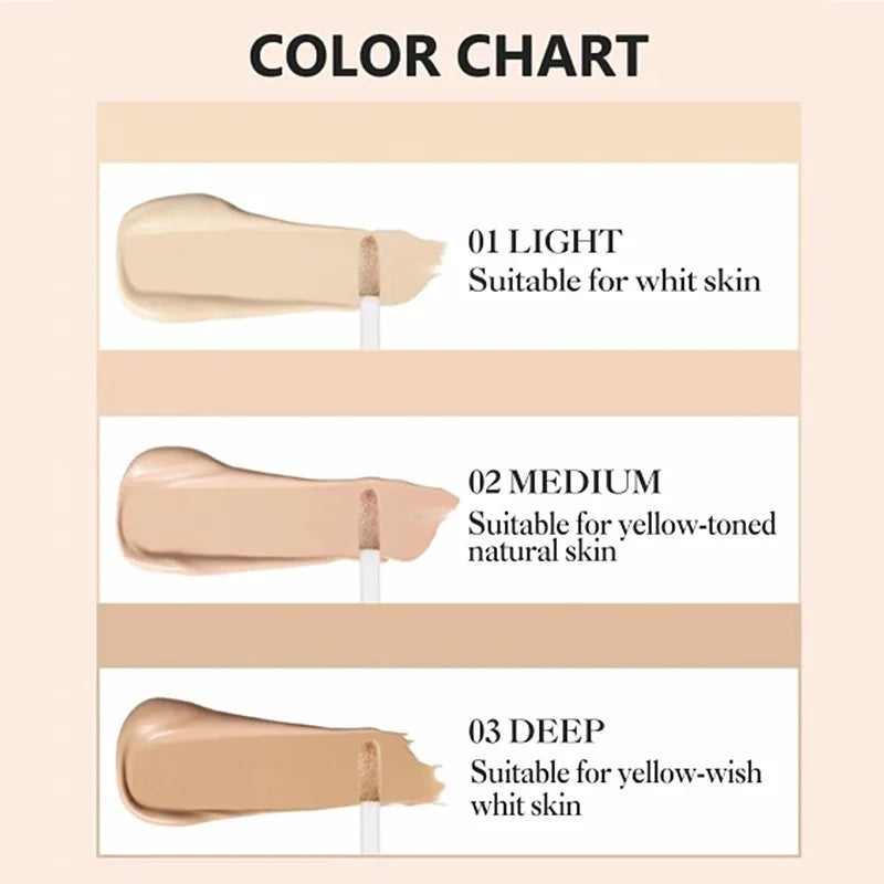 Lightweight and Compact Mini Liquid Concealer-High Coverage for Acne,Ddark Circles and Blemishes,Travel-Friendly FaceMakeup Base