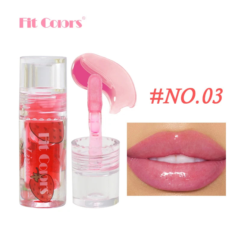 Hydrating Fruit Lip Oil With Hyaluronic Acid Fades Lip Lines Transparent Water Gloss Glaze Lasting Mirror Effect