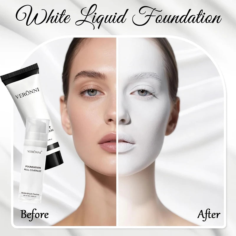 Pure White Foundation Cream Set | Mixable Foundation Adjuster for Face, Concealer & Carnival Makeup