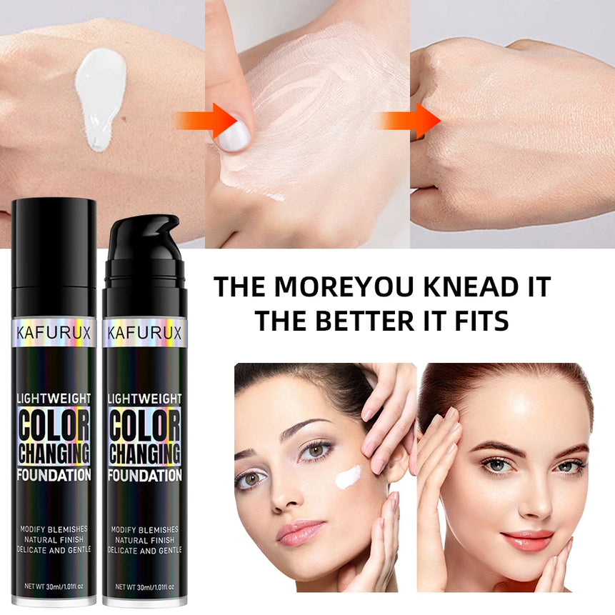 1 pc Magic Color-Changing Liquid Foundation | Soft Matte, Long-Lasting, Hydrating Makeup Base, Suitable for All Skin Tones